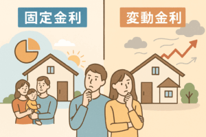 住宅ローン変動金利と固定金利の違い