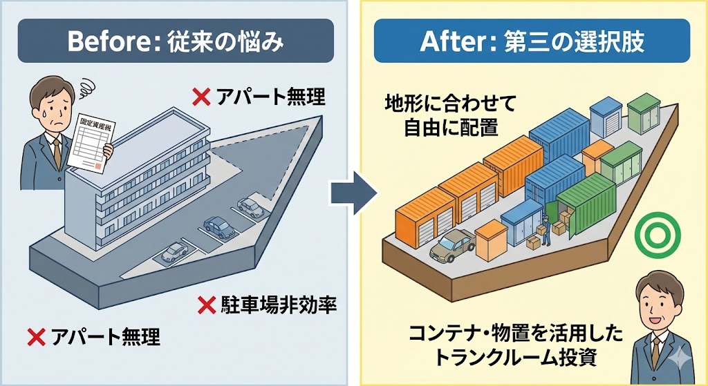 使えない土地を収益物件に